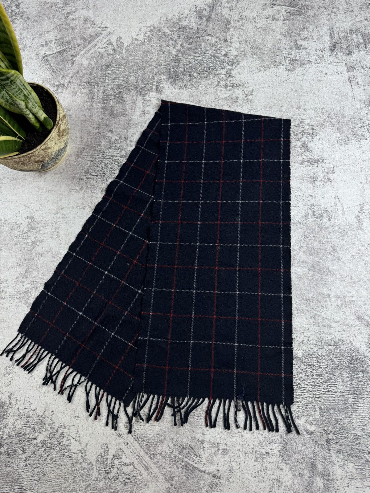 Burberry Burberrys London Vintage Cashmere Luxury Blue England Brown Nova Check Scarf Size ONE SIZE - 3 Thumbnail