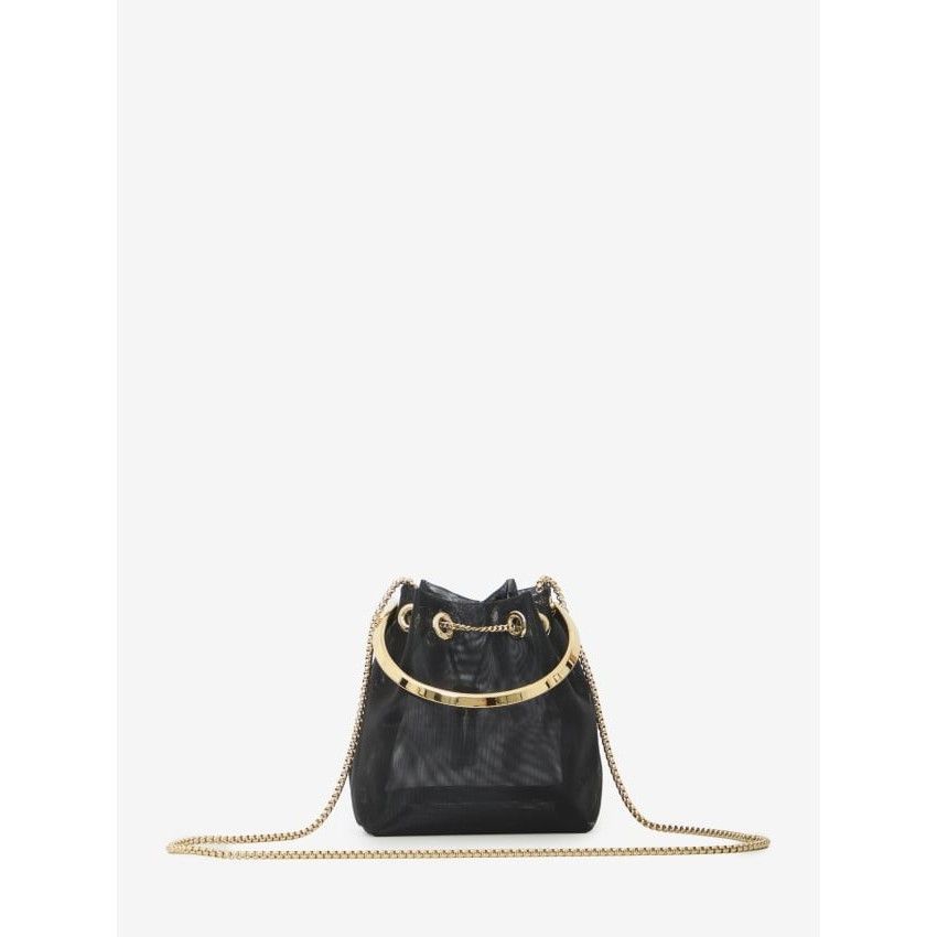 Jimmy Choo JIMMY CHOO Black Mesh Bon Bon Bag New & Authentic Size ONE SIZE - 3 Thumbnail