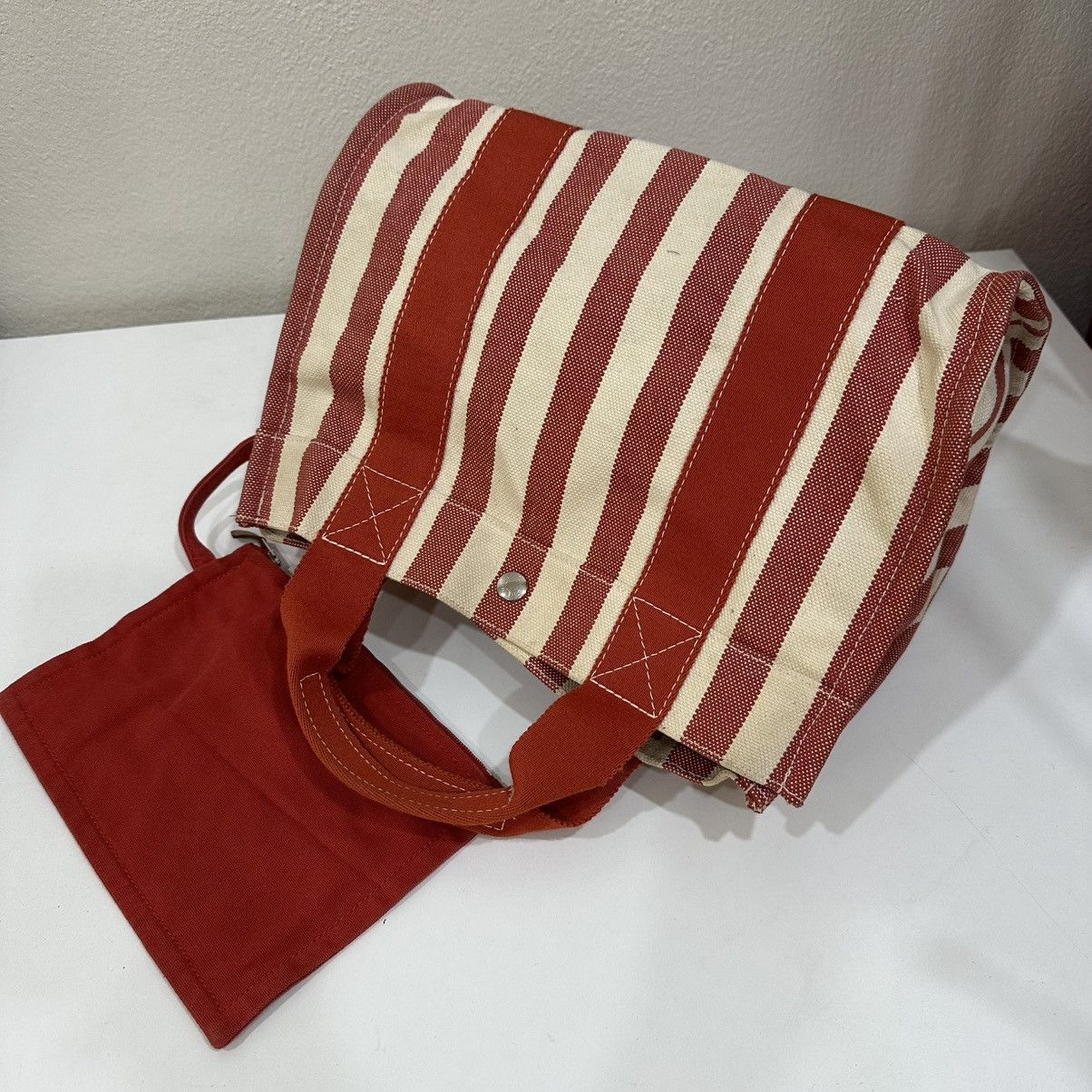 Hermes ‼️LASTDROP‼️ HERMES CANNES PM STRIPED CANVAS TOTE BAG Size ONE SIZE - 4 Thumbnail