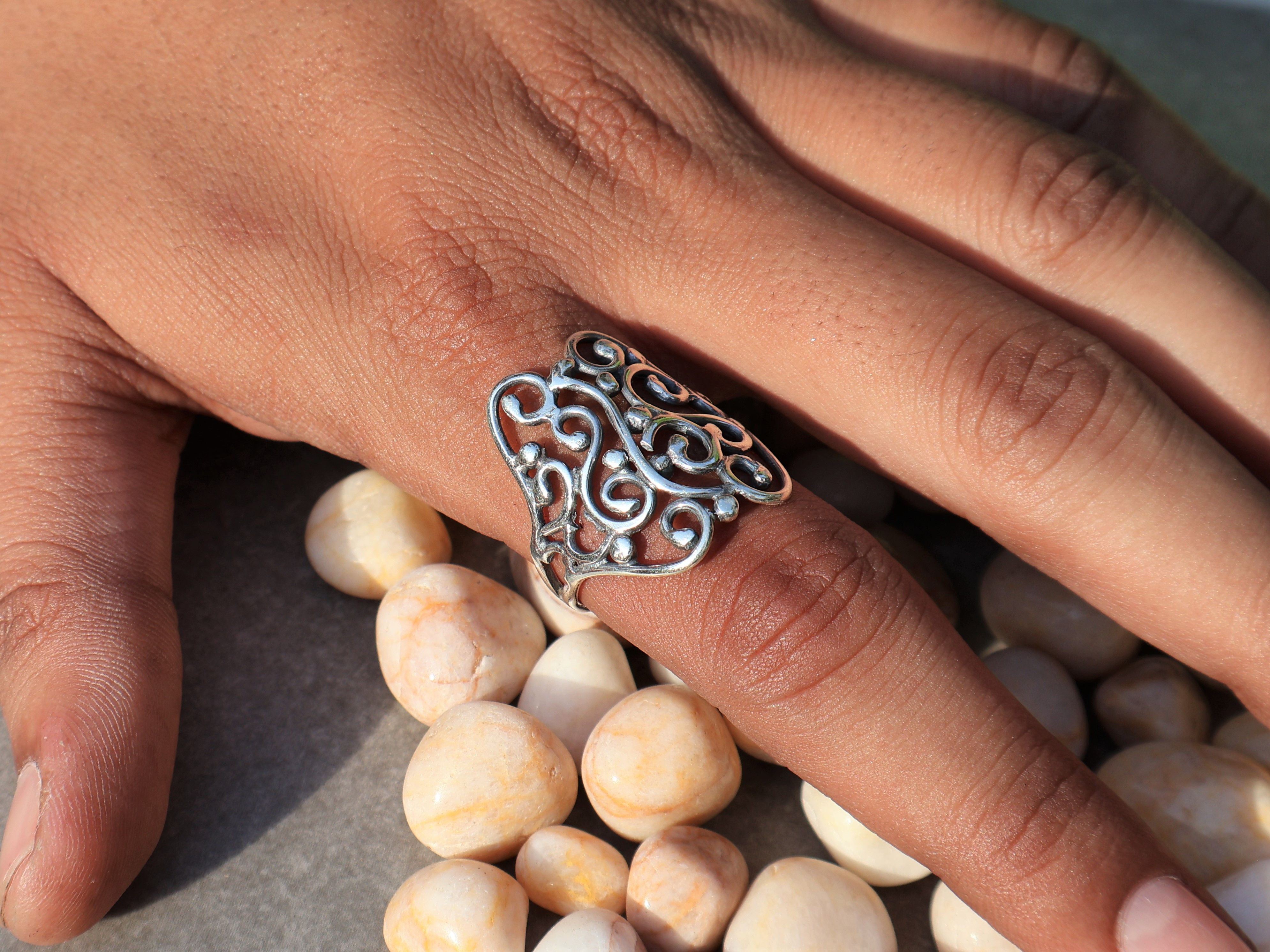 Handmade Spiral Band Ring, 925 Sterling Silver Ring, Handmade Jewelry Size ONE SIZE - 5 Thumbnail
