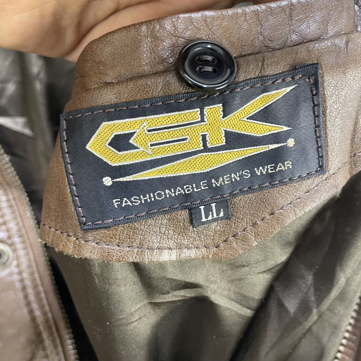 Japanese Brand Vintage Japanese Brand GK Cow Hide Leather Jacket Size US M / EU 48-50 / 2 - 11 Thumbnail