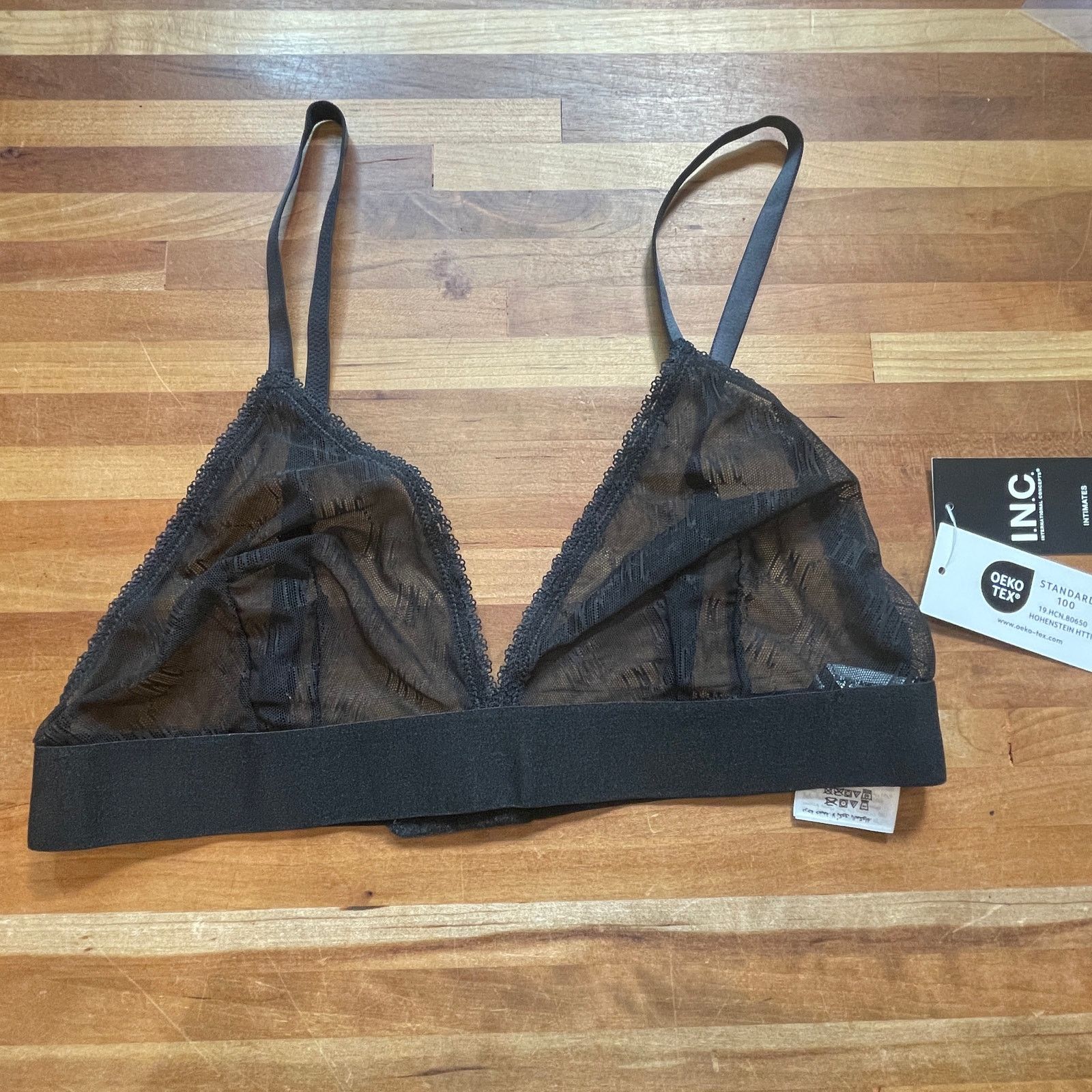 I.N.C I.N.C. Women's Monogram Bralette black medium Size ONE SIZE - 2 Thumbnail