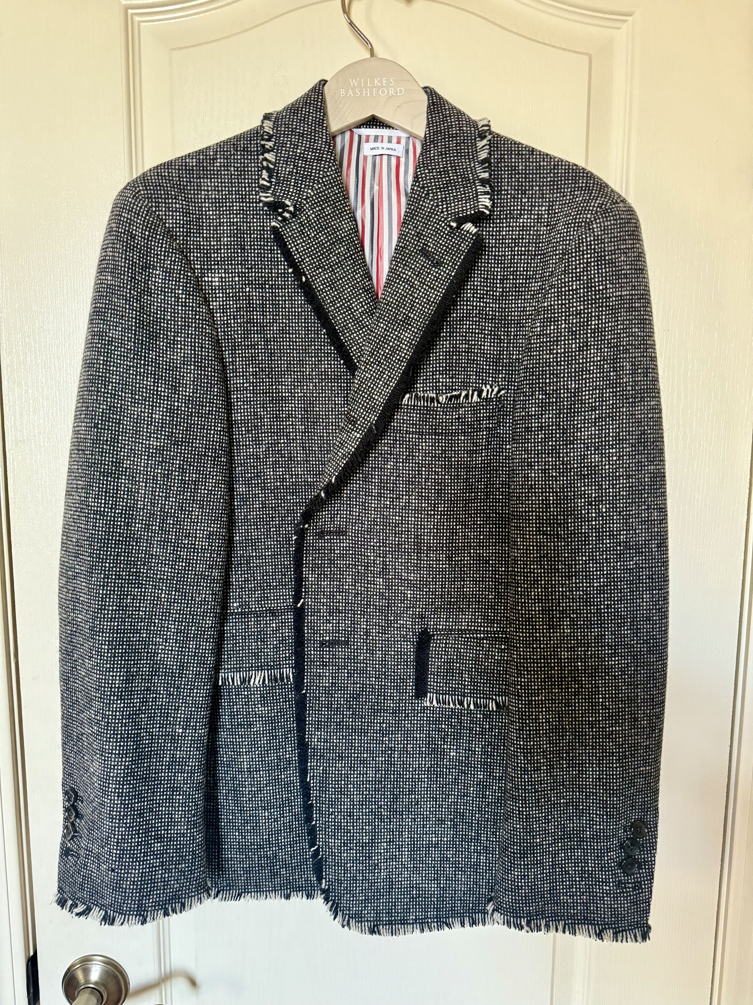 Thom Browne Thom Browne Tweed Blazer Navy sz 0 Size 38R - 2 Thumbnail