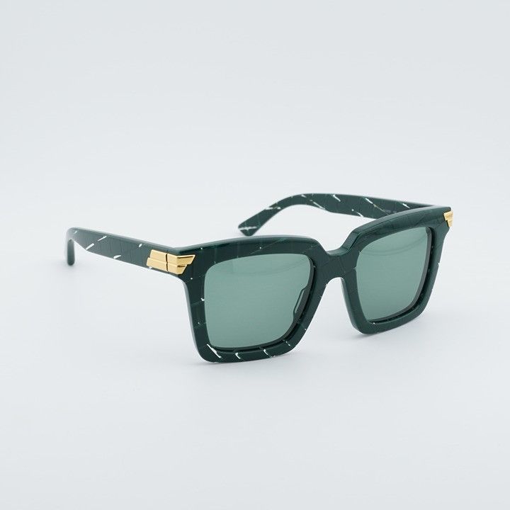 Bottega Veneta Bottega Veneta BV1005S 008 Sunglasses Green Square Frame Size ONE SIZE - 5 Thumbnail