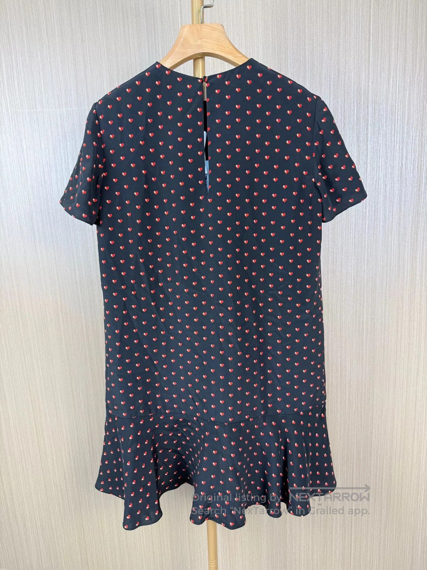 Saint Laurent Paris Saint Laurent Silk Heart Pattern Dress. Size S / US 4 / IT 40 - 2 Thumbnail