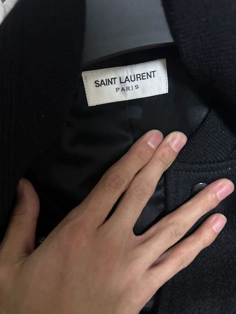 Saint Laurent Paris Saint Laurent Teddy Wool Leather Bomber Jacket Size US S / EU 44-46 / 1 - 4 Thumbnail