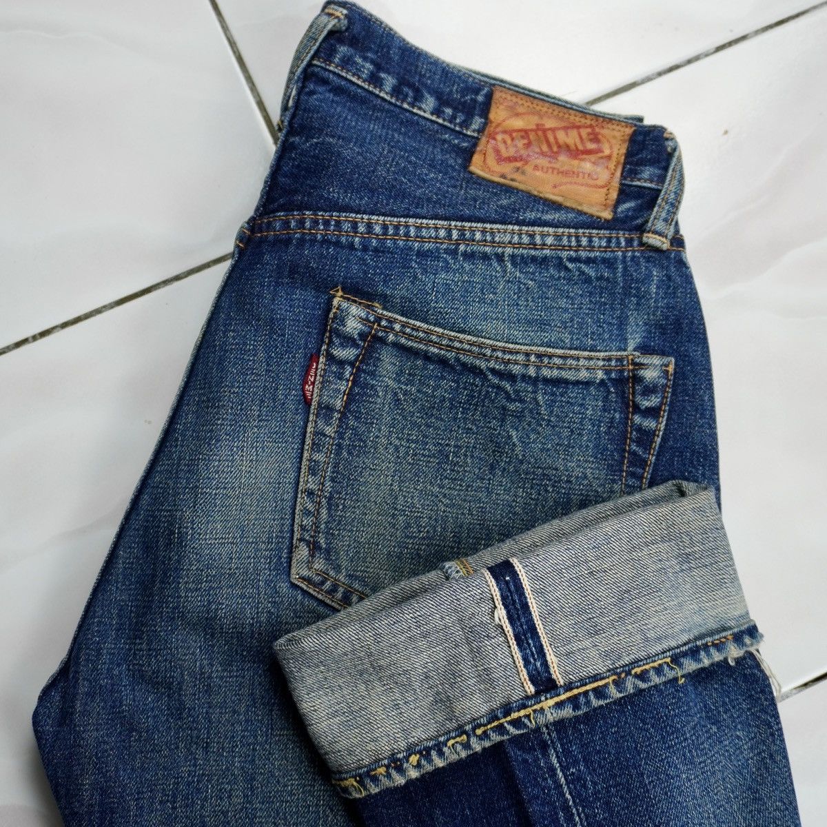 Denime × Japanese Brand × Vintage Vintage DENIME selvedge distressed jeans japanese brand Size US 30 / EU 46 - 1 Thumbnail