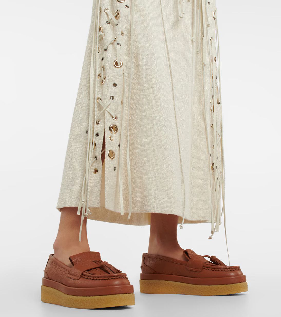 Chloe o1y0825 Loafers in Tan Size US 7 / IT 37 - 5 Thumbnail