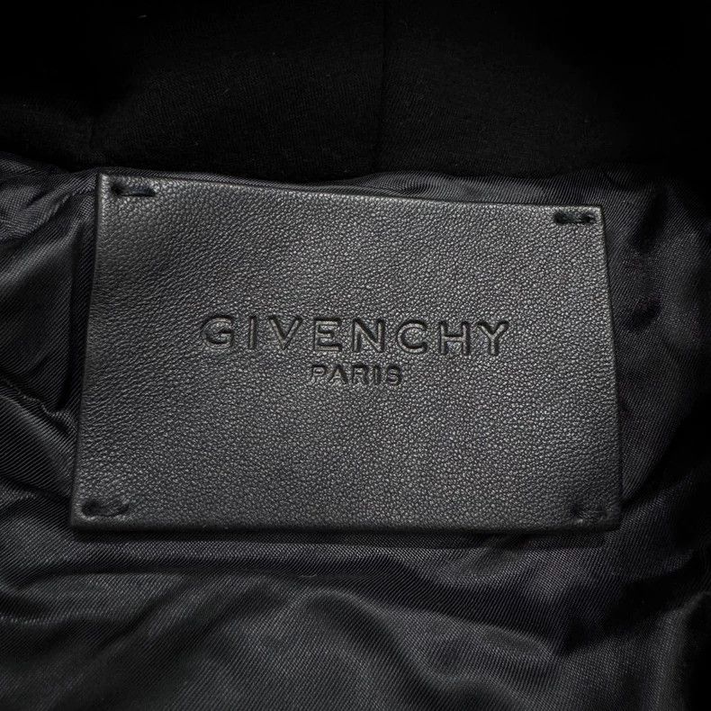 Givenchy Givenchy Size46 Black Space Cotton and Leather Sleeve Zippe Size US M / EU 48-50 / 2 - 4 Thumbnail