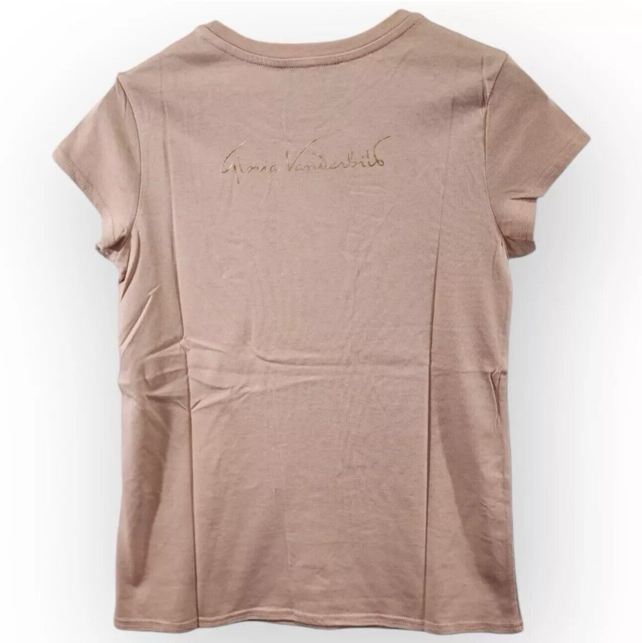Gloria Vanderbilt NWT Gloria Vanderbilt Womens Blush Pink T-Shirt Gold Swan XS Size XS / US 0-2 / IT 36-38 - 3 Thumbnail