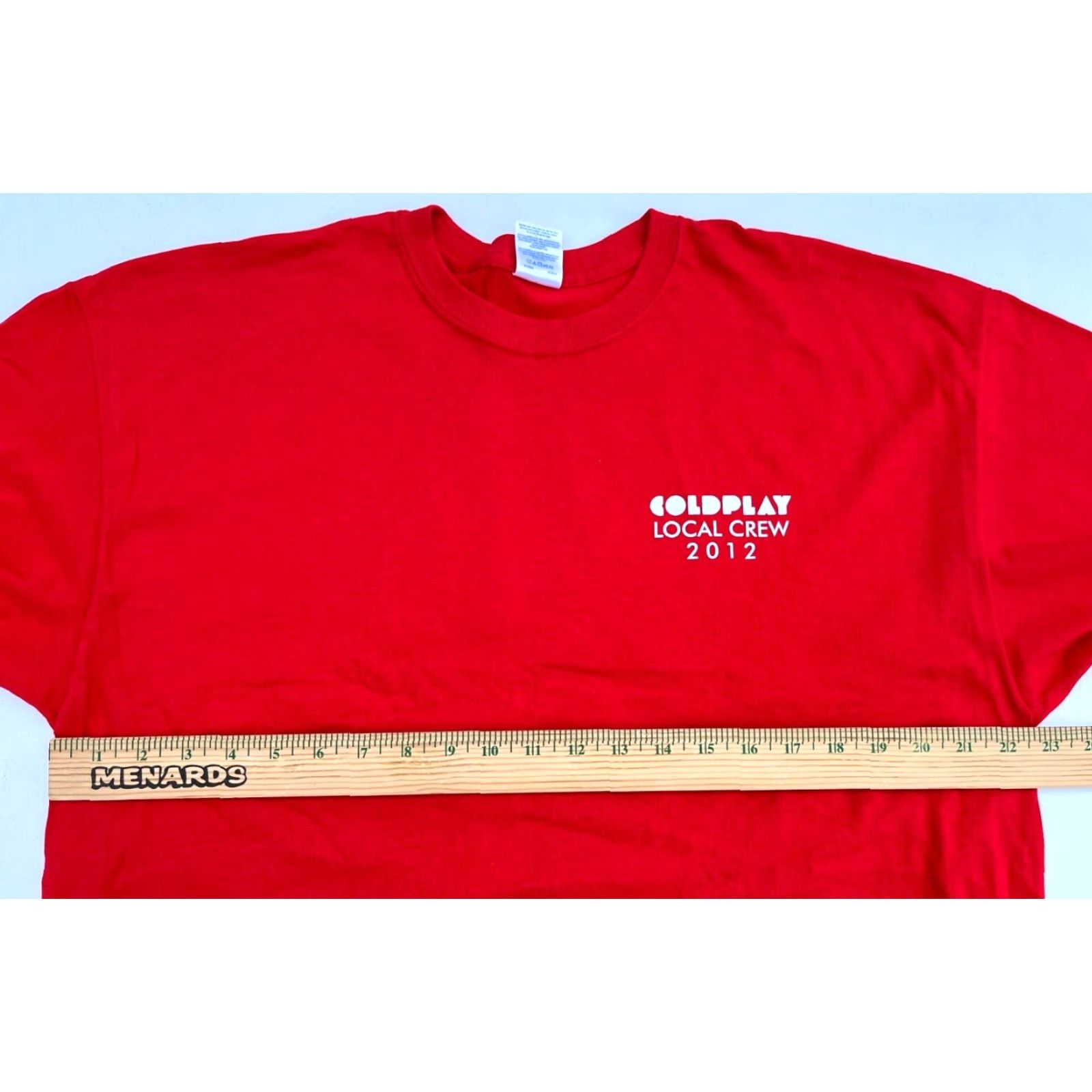 Gildan VINTAGE Coldplay Local Crew 2012 MX Band T-Shirt Red XL Unisex Adults XL T-Shirt Band Music Gildan Heavy Cotton Clapton Size US XL / EU 56 / 4 - 8 Thumbnail
