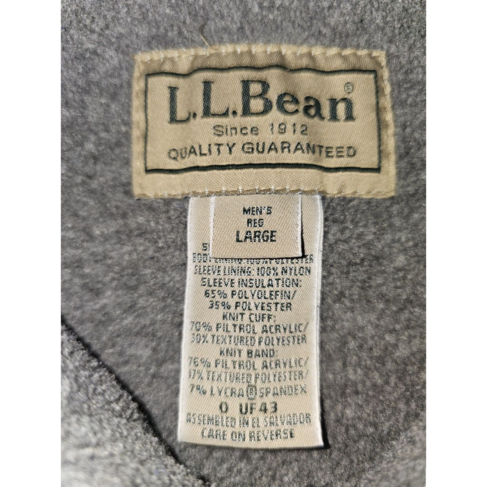 Vintage VINTAGE L.L. Bean Jacket Bomber Style Winter Fleece Lined Men's Large Black Zip Coat/Coat Size US L / EU 52-54 / 3 - 5 Thumbnail