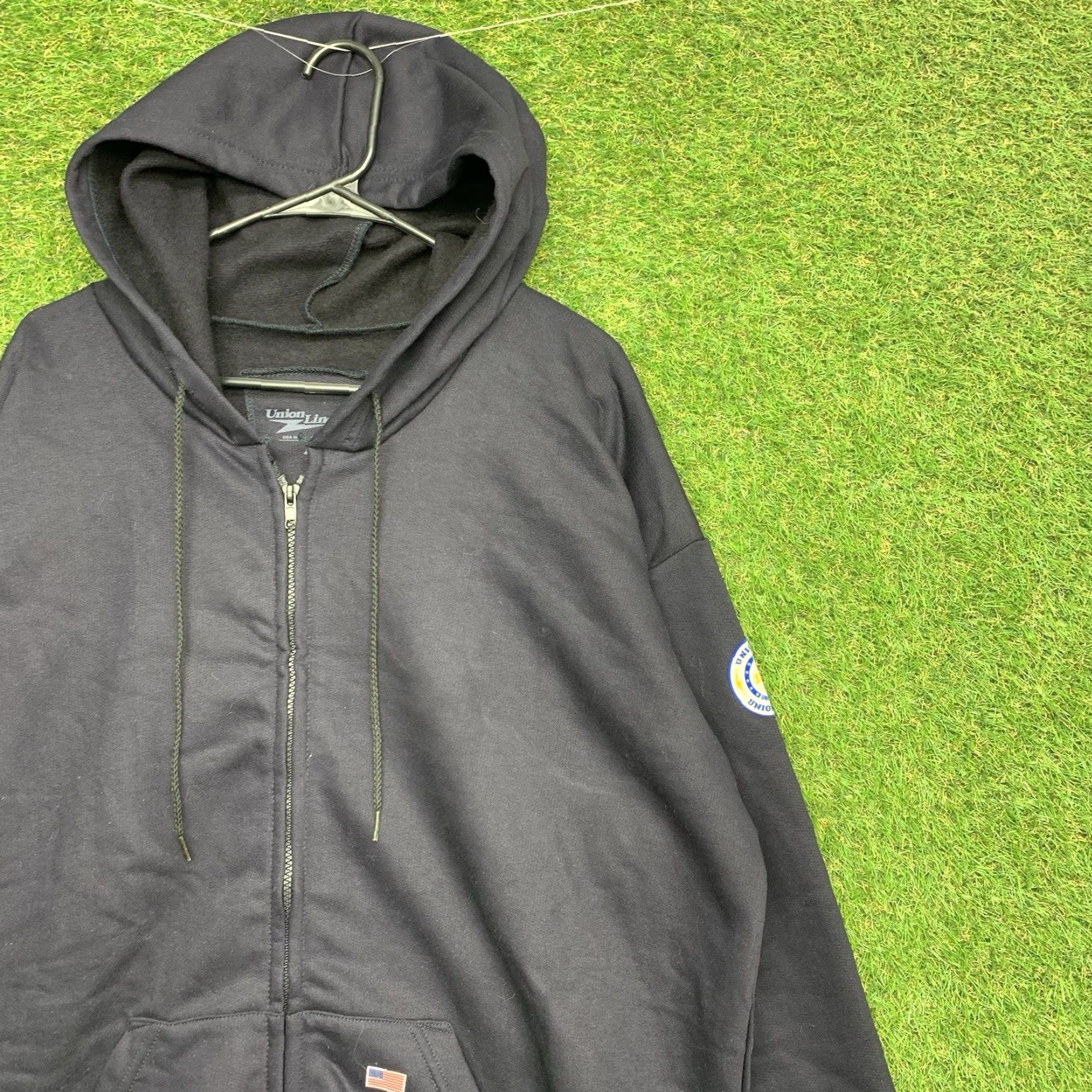 Vintage VINTAGE Union Line Jacket Mens XL FR Fire Resistant Heavy Duty Hoodie Arc Rating Work Size US XL / EU 56 / 4 - 3 Thumbnail