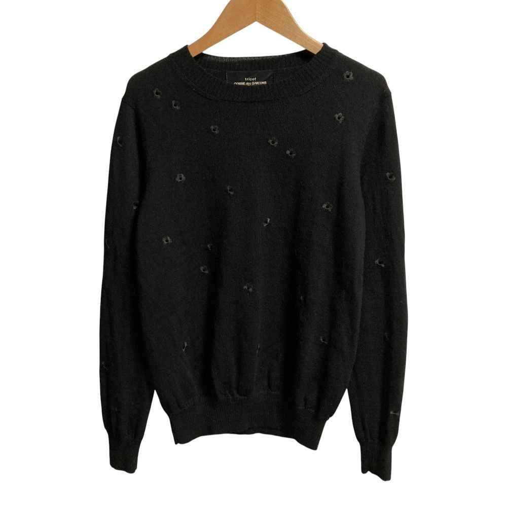 Other Other tricot COMME des GARCONS Flower Wool Knit Sweater Textile Tops DUTY FREE for USA Size ONE SIZE - 1 Thumbnail