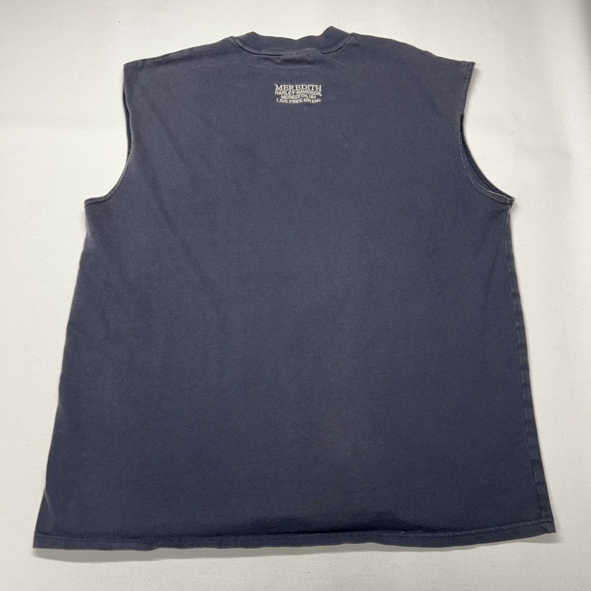 Harley Davidson Harley Davidson Tee Shirt Blue Sleeveless Logo Motorcycle Size US XL / EU 56 / 4 - 12 Thumbnail