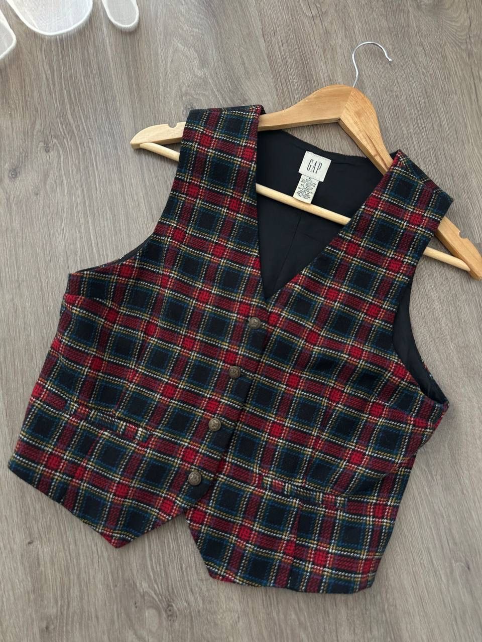 Gap × Vintage Vintage Gap Flannel Wool Waistcoat Vest Size M / US 6-8 / IT 42-44 - 6 Thumbnail