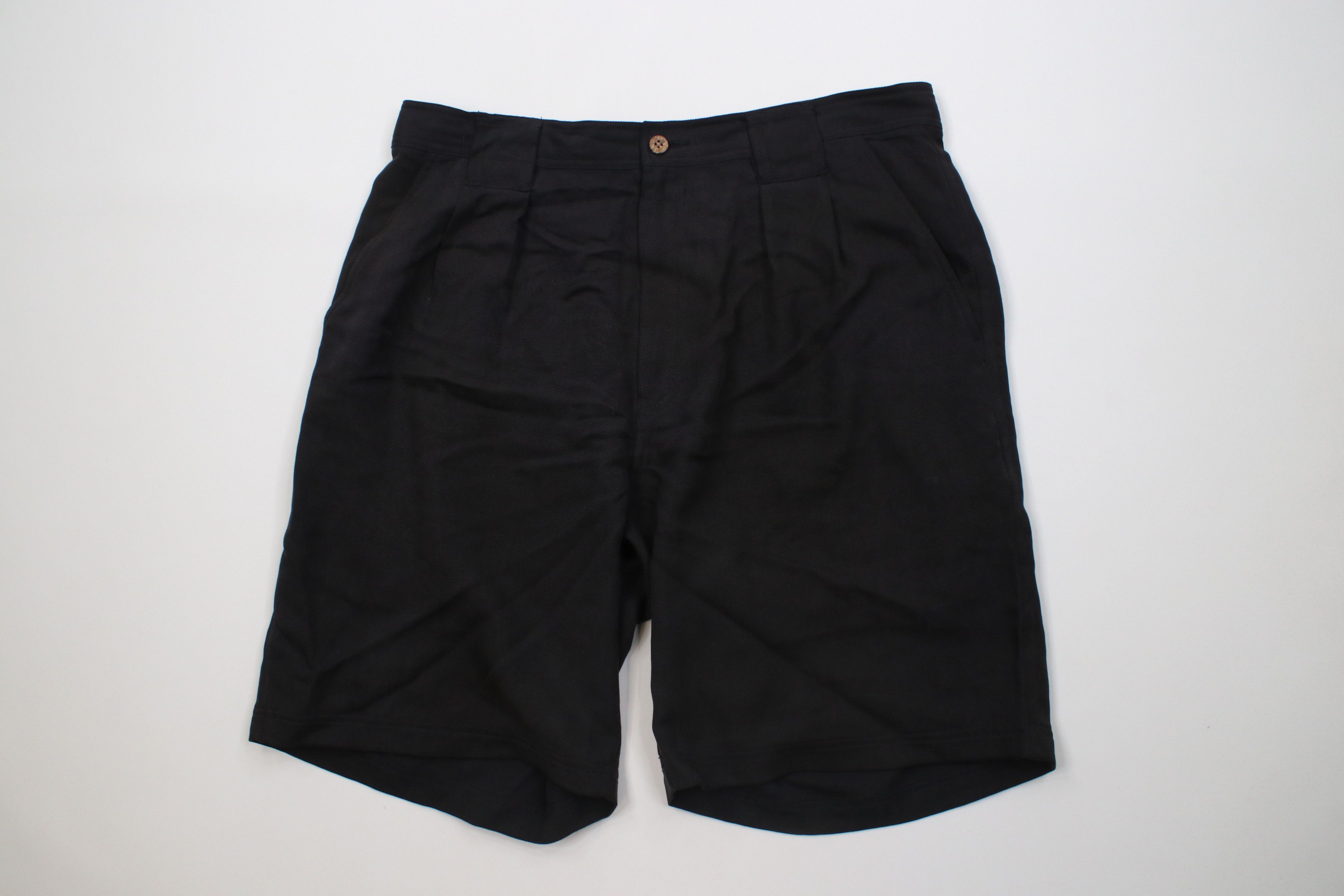 Tommy Bahama Vintage 90s Y2K Tommy Bahama Above Knee Chino Shorts Black Size US 34 / EU 50 - 1 Thumbnail