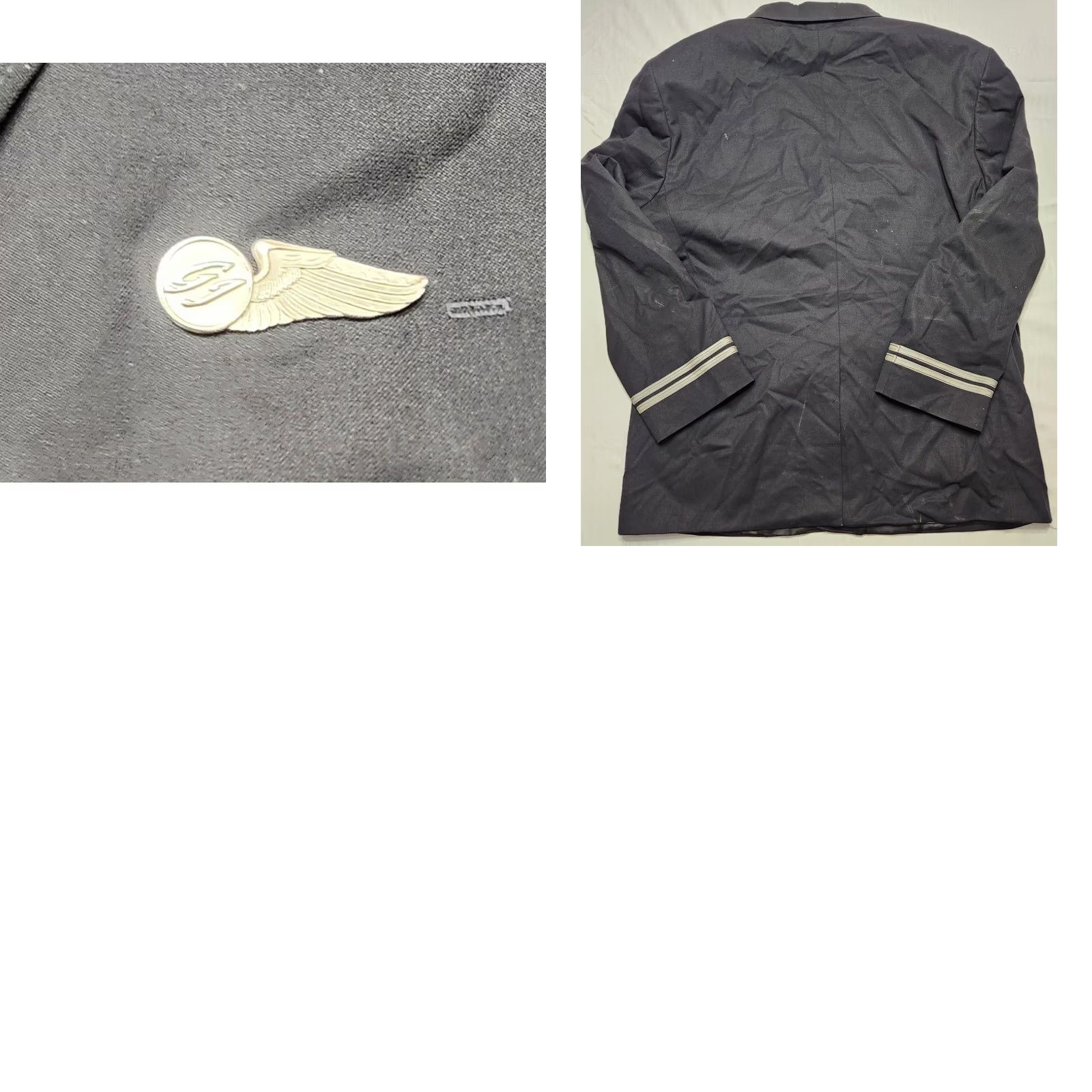 Vintage Murphy & Hartelius American Airlines Men's Sport Coat 52R Navy Classic Fit Blazer Two-Button Single-Breasted Size 52R - 8 Thumbnail