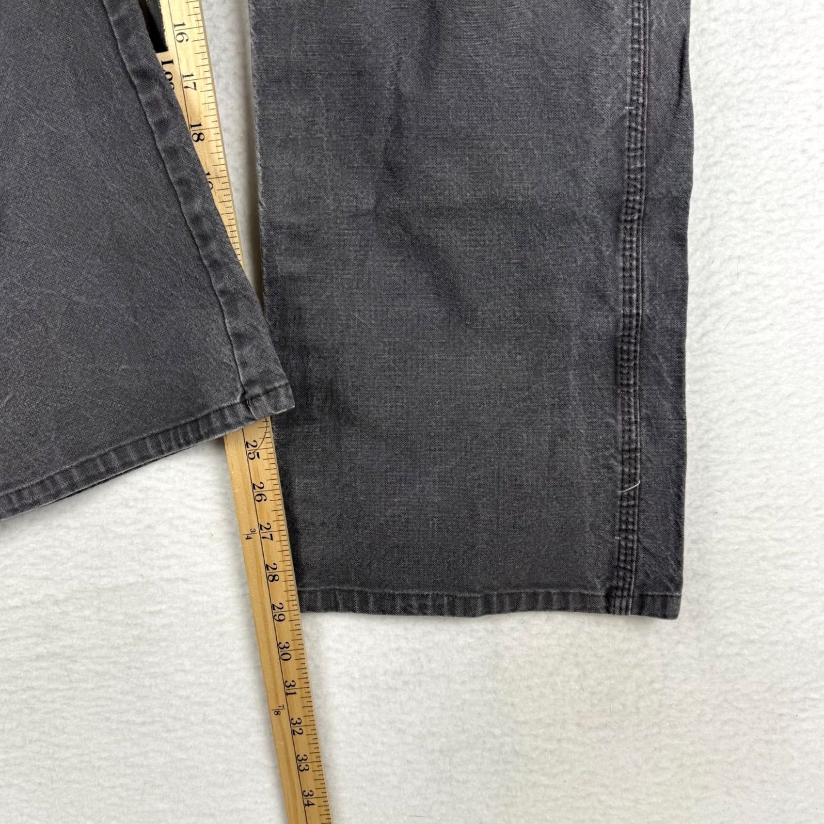 Dickies Dickies Carpenter Pants Mens 38x30 Gray Duck Canvas 5-Pocket Cargo Workwear Straight Leg Size US 38 / EU 54 - 7 Thumbnail