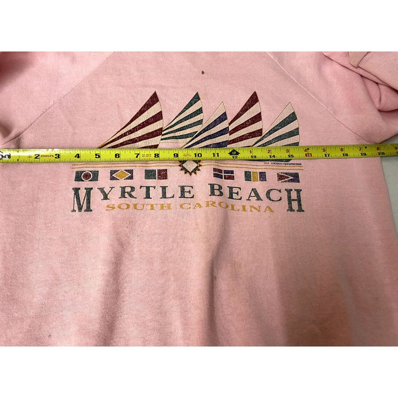 Vintage VINTAGE Myrtle Beach South Carolina Crewneck Sweatshirt Sailing Faded Pink B3 Sweatshirt Size US M / EU 48-50 / 2 - 4 Thumbnail