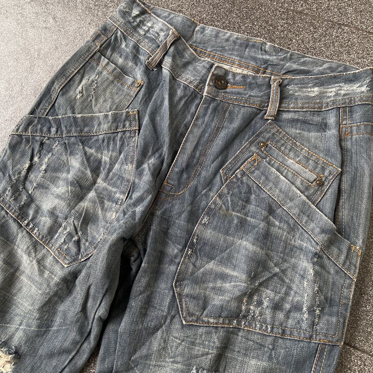 Japanese Brand Vintage Japan Blue Jeans BS Distressed Denim Size US 31 - 3 Thumbnail