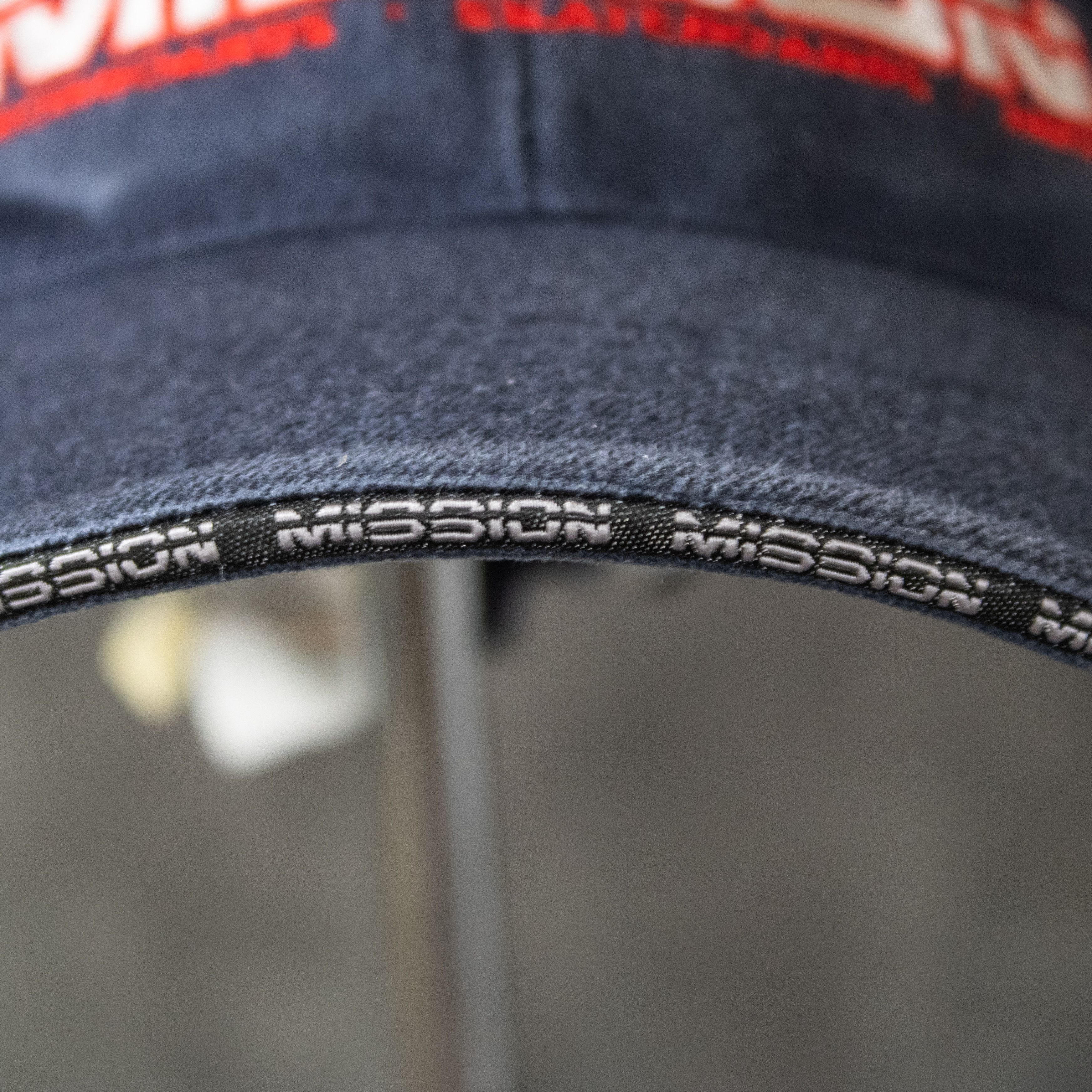 Japanese Brand Vintage 1990's Mission BMX Fitted Faded Denim Fitted Hat Size ONE SIZE - 3 Thumbnail