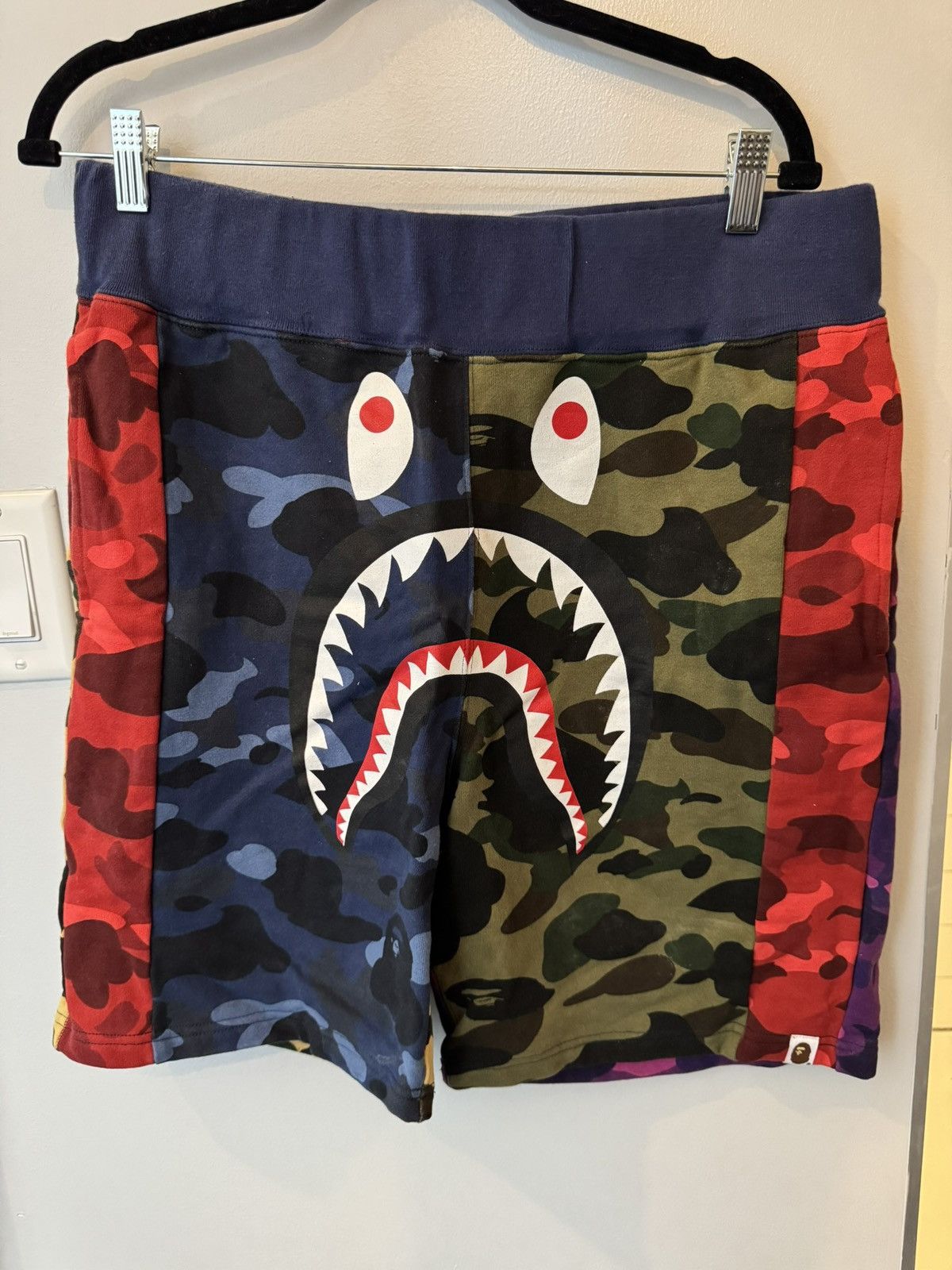 Bape Bape Shark Camo Shorts Size US 35 - 1 Thumbnail