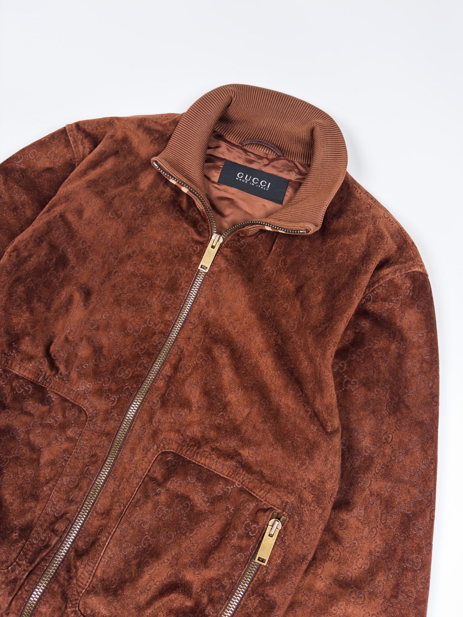 Gucci Gucci GG Monogram Suede Jacket Size US L / EU 52-54 / 3 - 2 Thumbnail