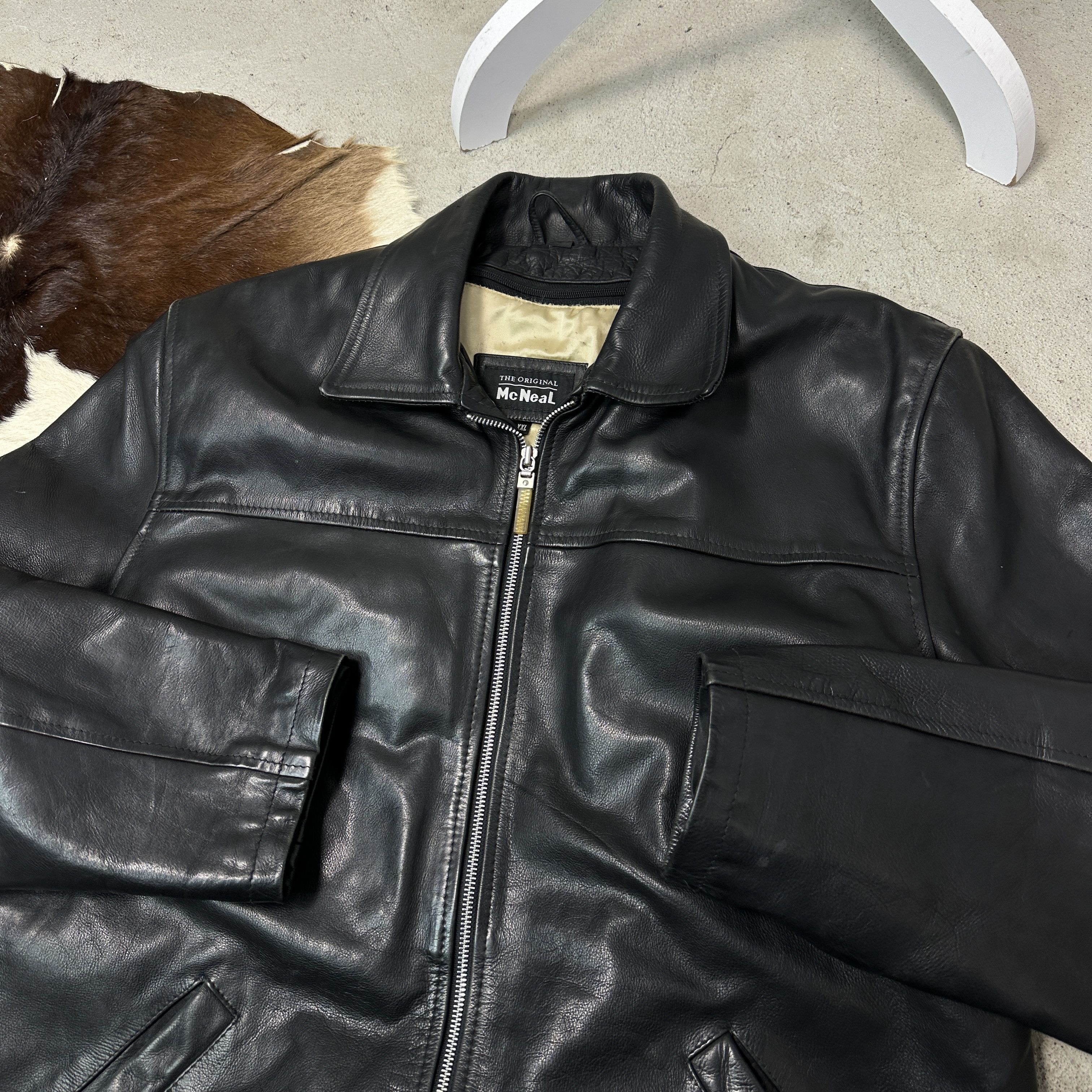 Vintage Vintage Leather Grunge Biker Moto Oversize Jacket Y2K Size US XXL / EU 58 / 5 - 3 Thumbnail