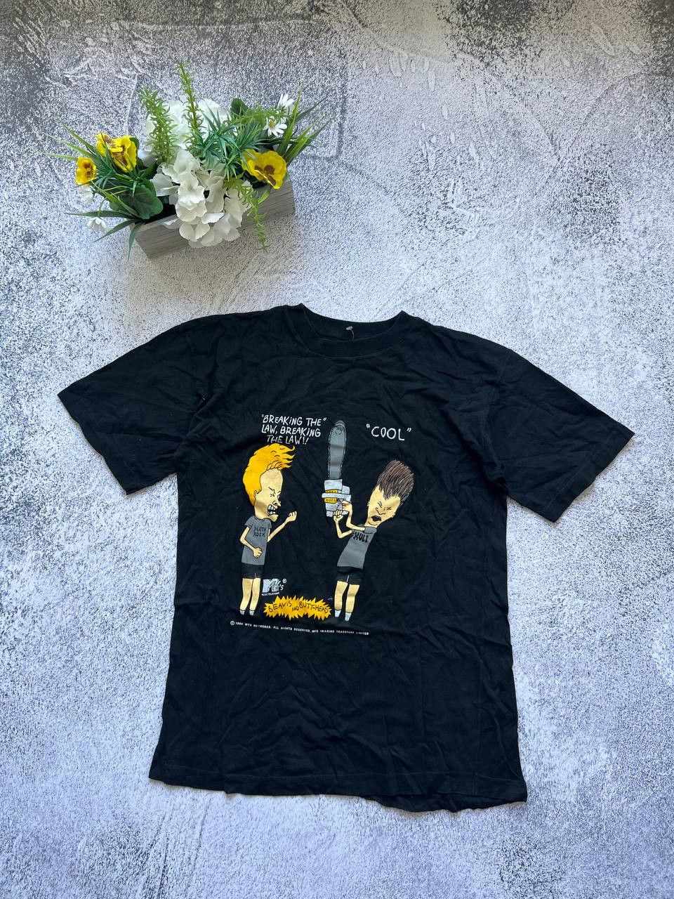 Band Tees × Vintage Vintage Rare 1994 Beavis and Butthead mtv Tee Size US L / EU 52-54 / 3 - 1 Thumbnail