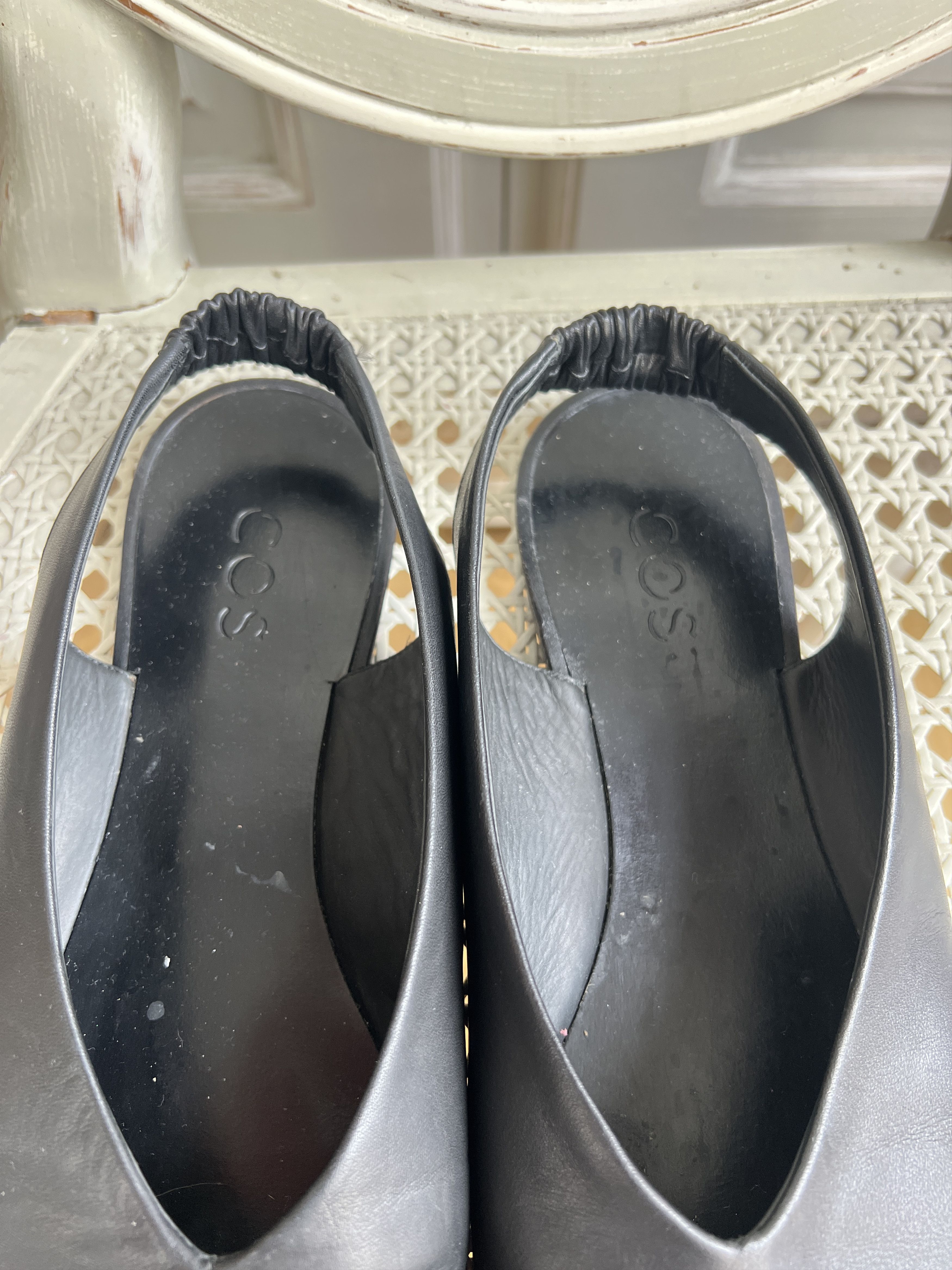 Cos AVANTGARDE COS MULES BLACK LEATHER SHOES Size US 10 / IT 40 - 5 Thumbnail