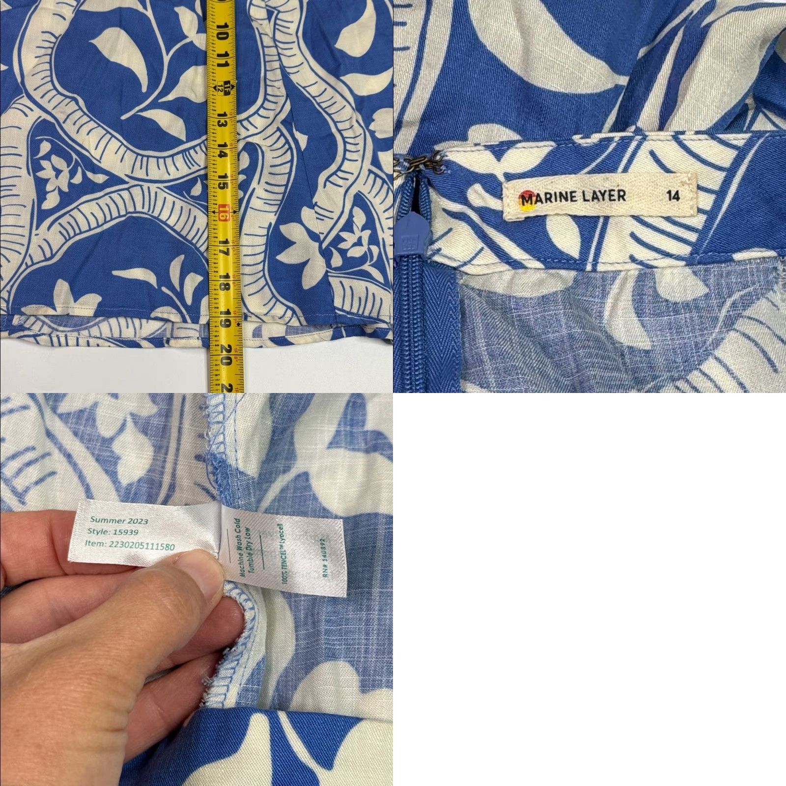 Marine Layer Marine Layer Skirt Mini 14 Women Blue Bonie Regular Short 14 Size 36" / US 14 / IT 50 - 8 Thumbnail
