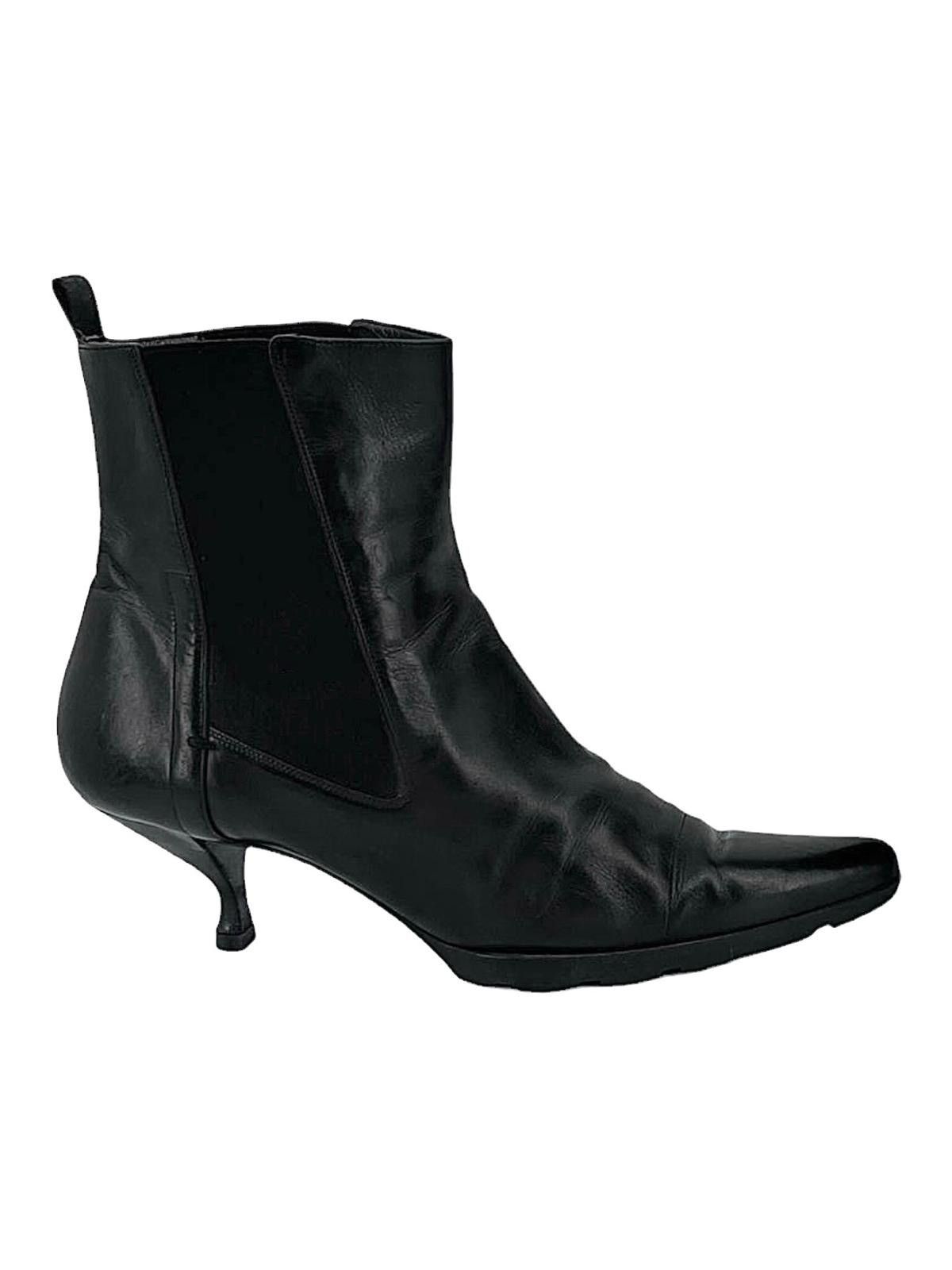 Prada Stivaletti Prada neri in pelle con tacco kitten heel – TG 39 Size US 9 / IT 39 - 10 Thumbnail