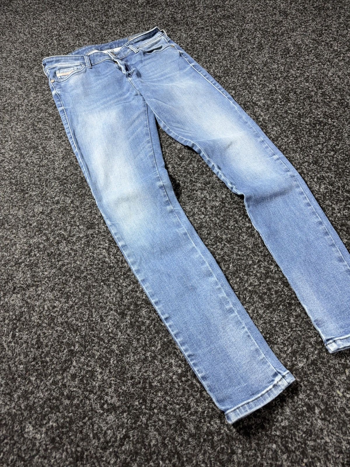 Diesel 00s Diesel Luxury Slandy Super Skinny Y2K Light Wash Jeans Size 28" / US 6 / IT 42 - 2 Thumbnail