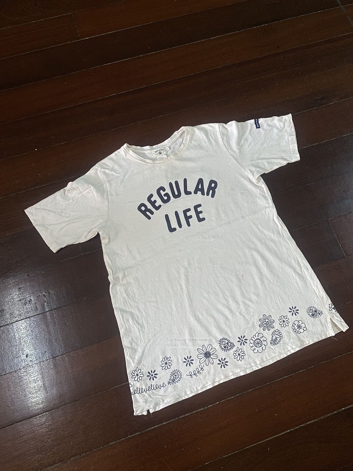 Blue Blue Japan × HOLLYWOOD RANCH MARKET × Vintage Rare HEART MARKET regular life spell out Japan Shirt Size US L / EU 52-54 / 3 - 2 Thumbnail