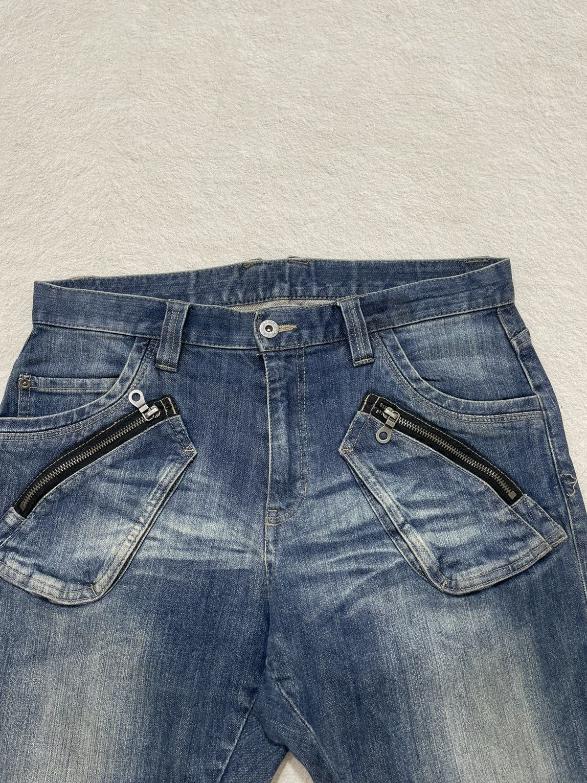 Kapital 2000s Archival PPFM Curved Denim Washed Maison Ifsix LGB Size US 31 - 5 Thumbnail