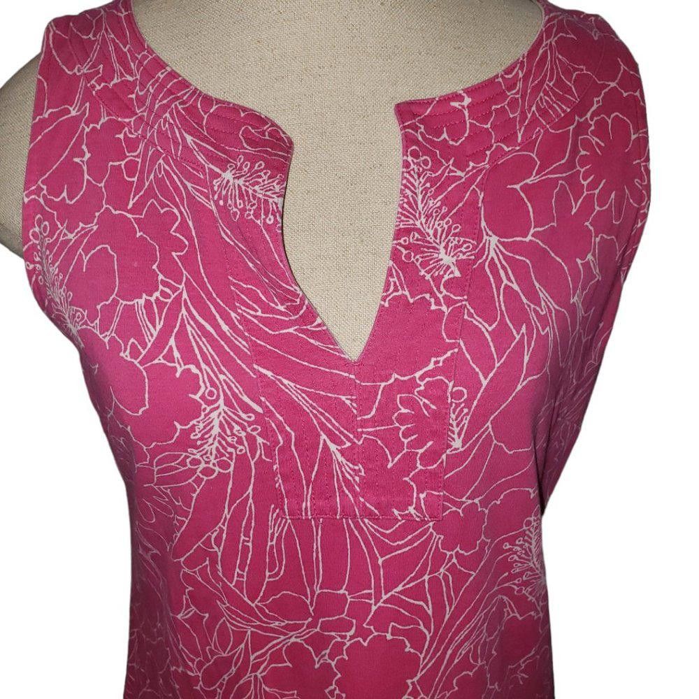 Designer CT504 New York and Co Pink & White Sleeveless V-neck Dress S Size S / US 4 / IT 40 - 4 Thumbnail