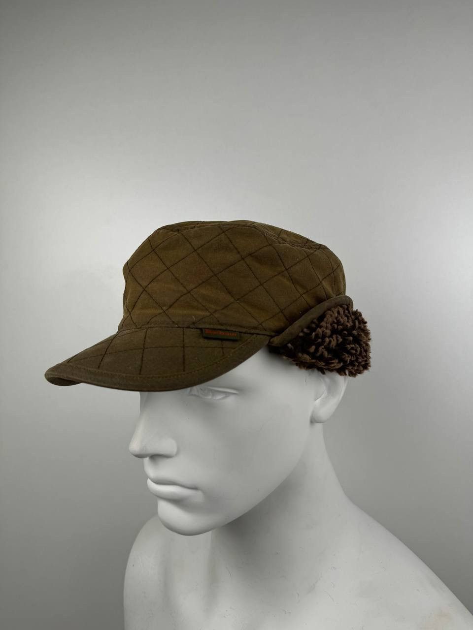 Barbour -Barbour Wax Olive Baseball Winter Ear Flaps Fleece Lined Ca Size ONE SIZE - 1 Thumbnail