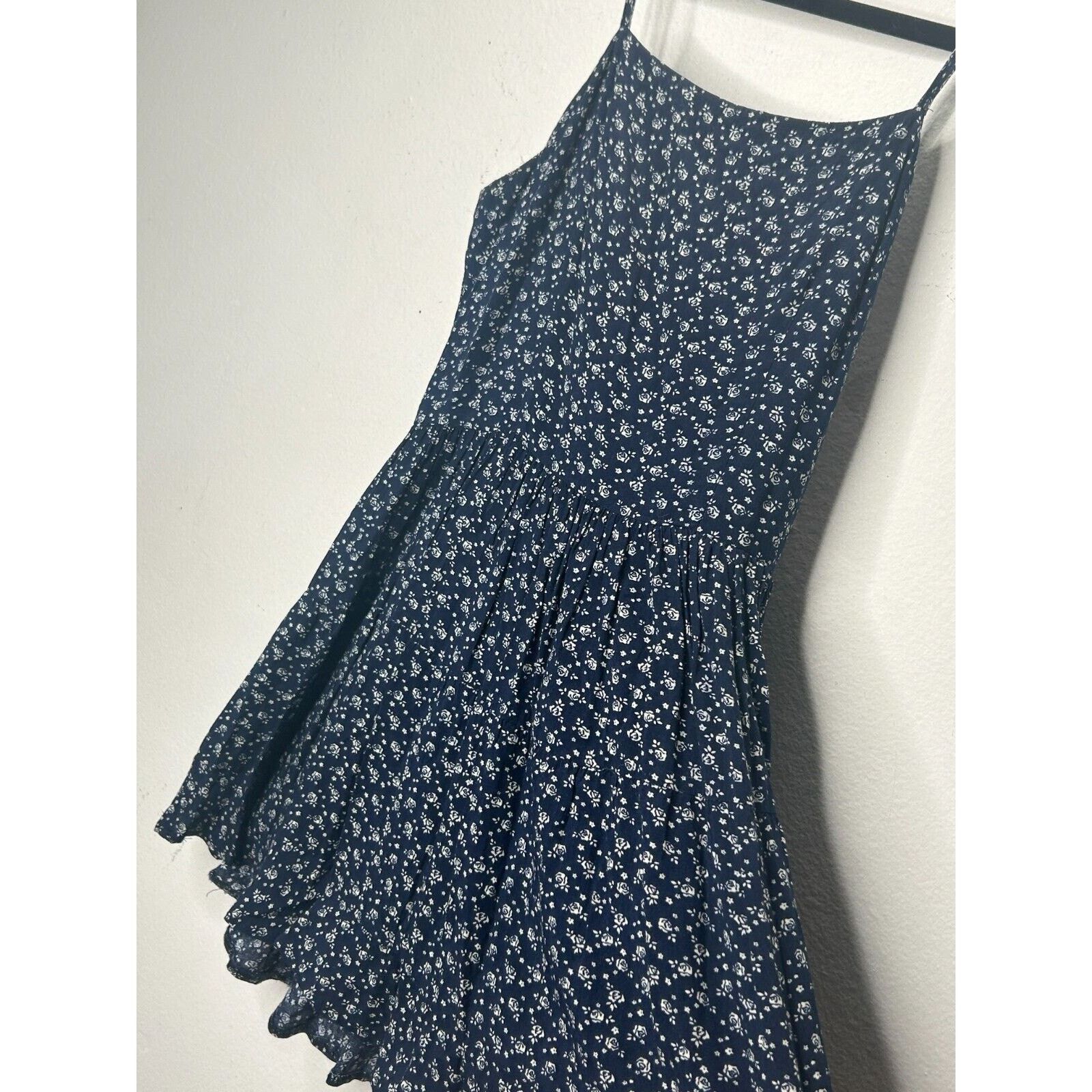 Other John Galt Navy Cream Floral Sleeveless Mini Dress Scoop Neck Size S / US 4 / IT 40 - 2 Thumbnail