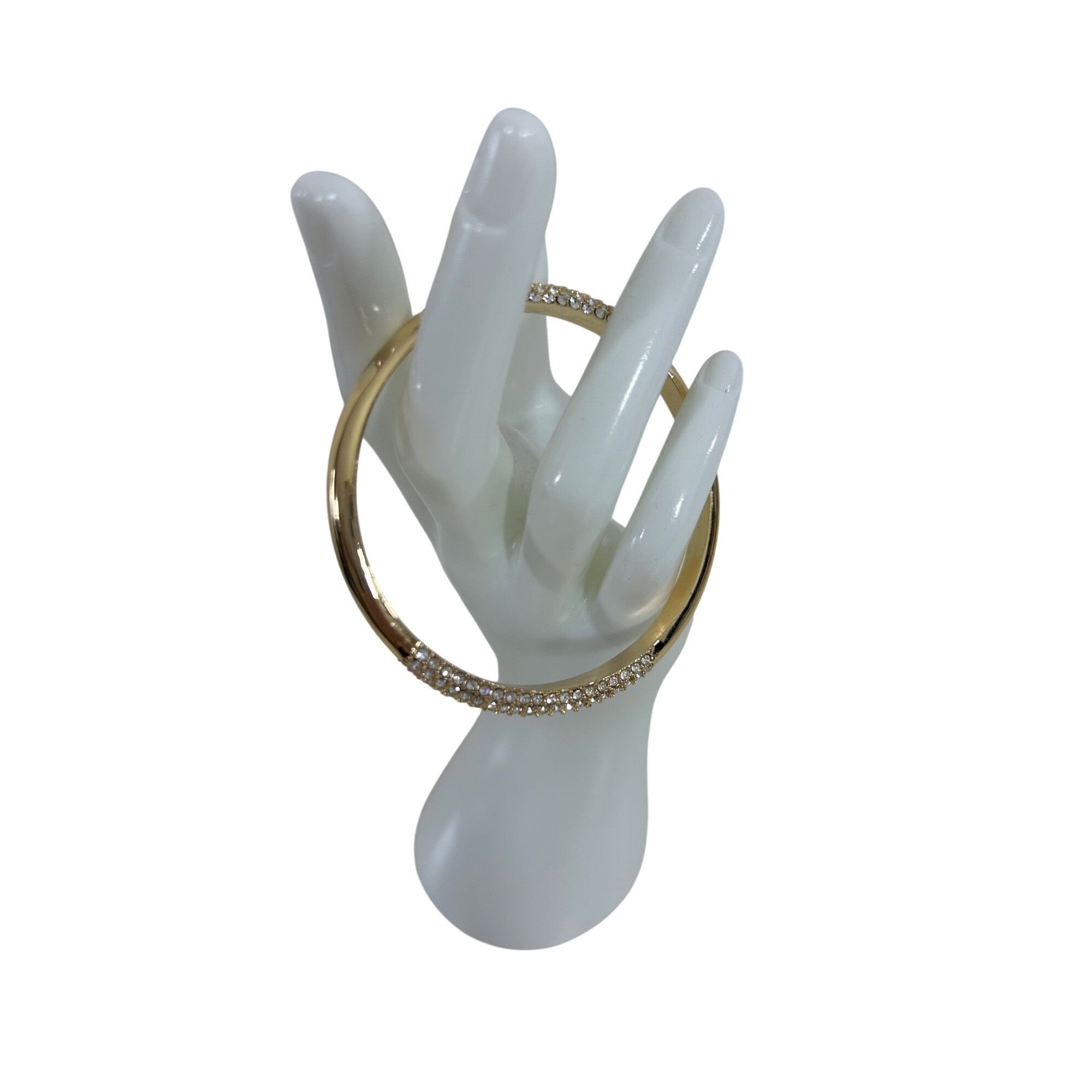 Other Women’s Fashion Bracelet Shiny Yellow Gold Tone Pave Faux Di Size ONE SIZE - 11 Thumbnail