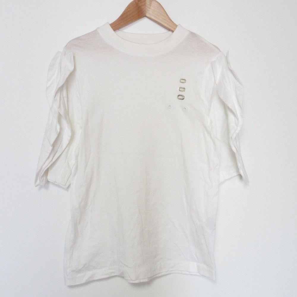 Other Other TOGA Eyelet Frill Sleeve Pullover Textile T-Shirts DUTY FREE for USA Size ONE SIZE - 1 Thumbnail