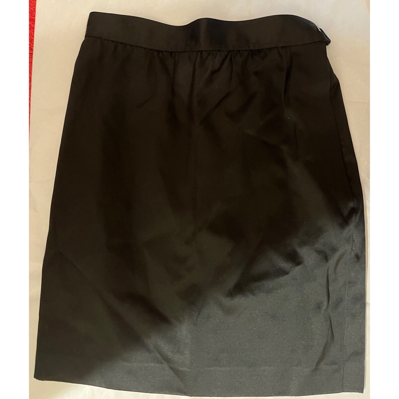 Saint Laurent Paris SAINT LAURENT RIVE GAUCHE BLACK SATIN SKIRT Sz: 42 Size 25" / US 0 / IT 36 - 5 Thumbnail