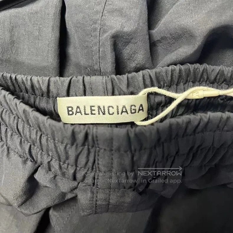 Balenciaga balenciaga black double hook embroidery logo wide leg skirt Size US 38 / EU 54 - 4 Thumbnail