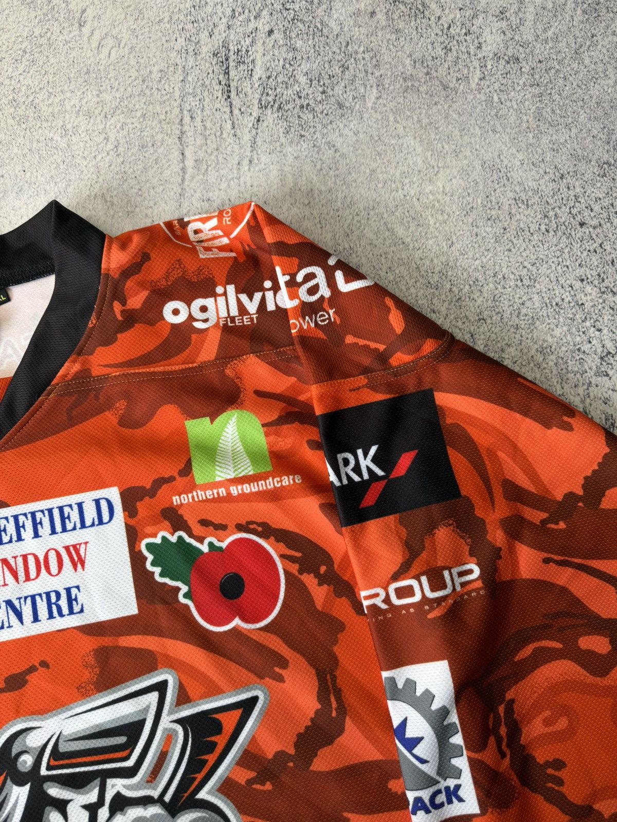 NHL Sheffield Steelers EIHL Remembrance Day J. Phillips #20 Size US XXL / EU 58 / 5 - 9 Thumbnail