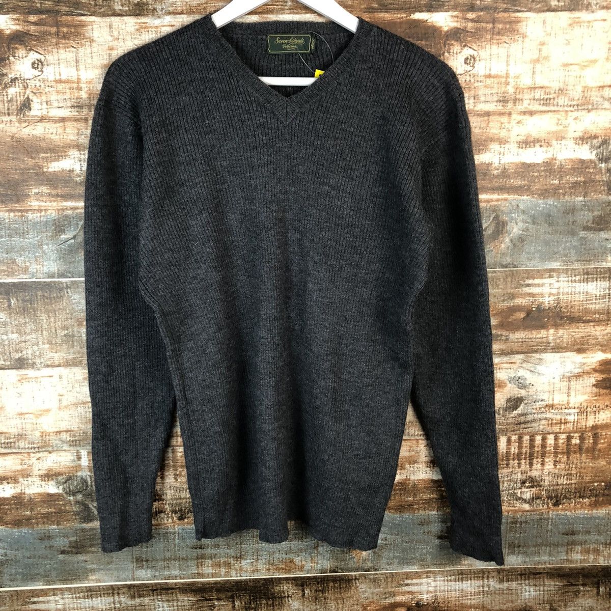 Homespun Knitwear × Japanese Brand Seven Island Grey Knitwear #A1356 Size M / US 6-8 / IT 42-44 - 3 Thumbnail