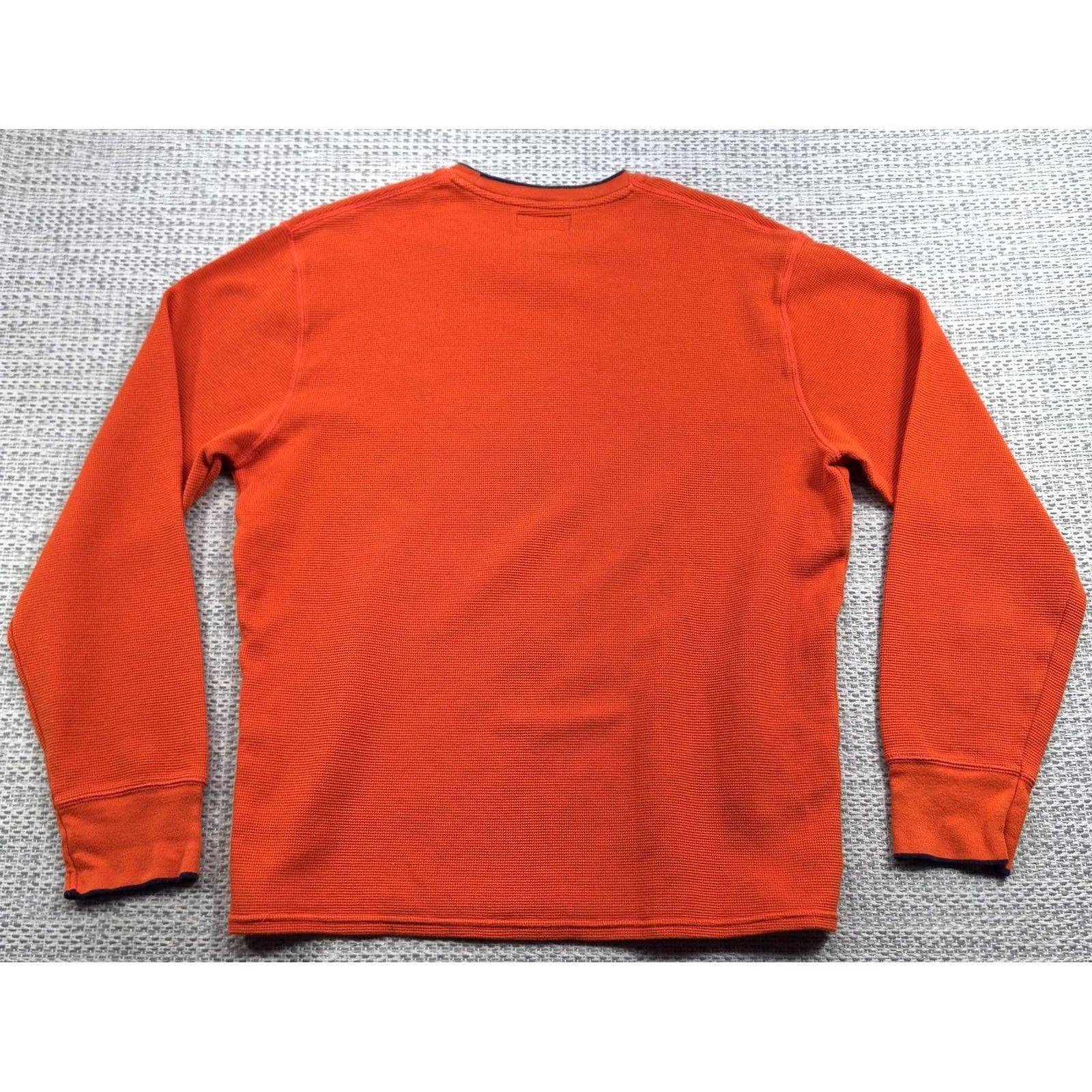Polo Ralph Lauren Polo Ralph Lauren Shirt Mens Large Orange Long Sleeve Thermal Waffle Crew Top Size US L / EU 52-54 / 3 - 6 Thumbnail