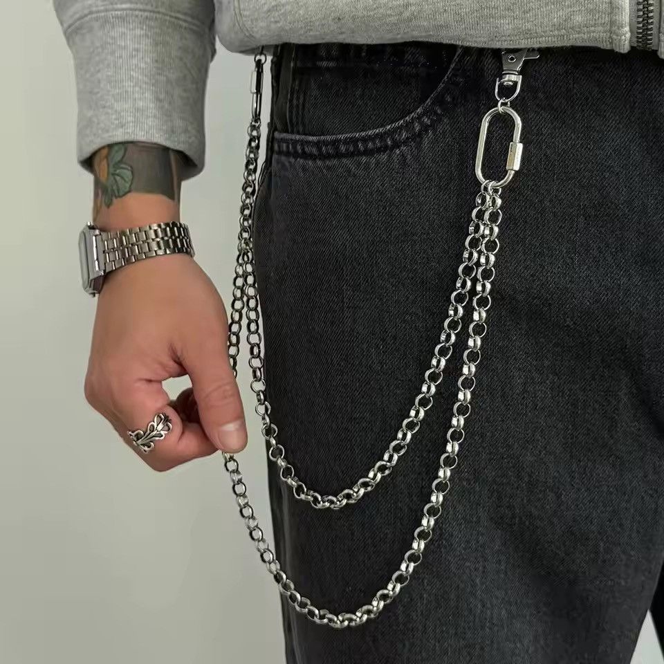 Jewelry Multilayer Biker Chain Wallet Chain Size ONE SIZE - 1 Thumbnail