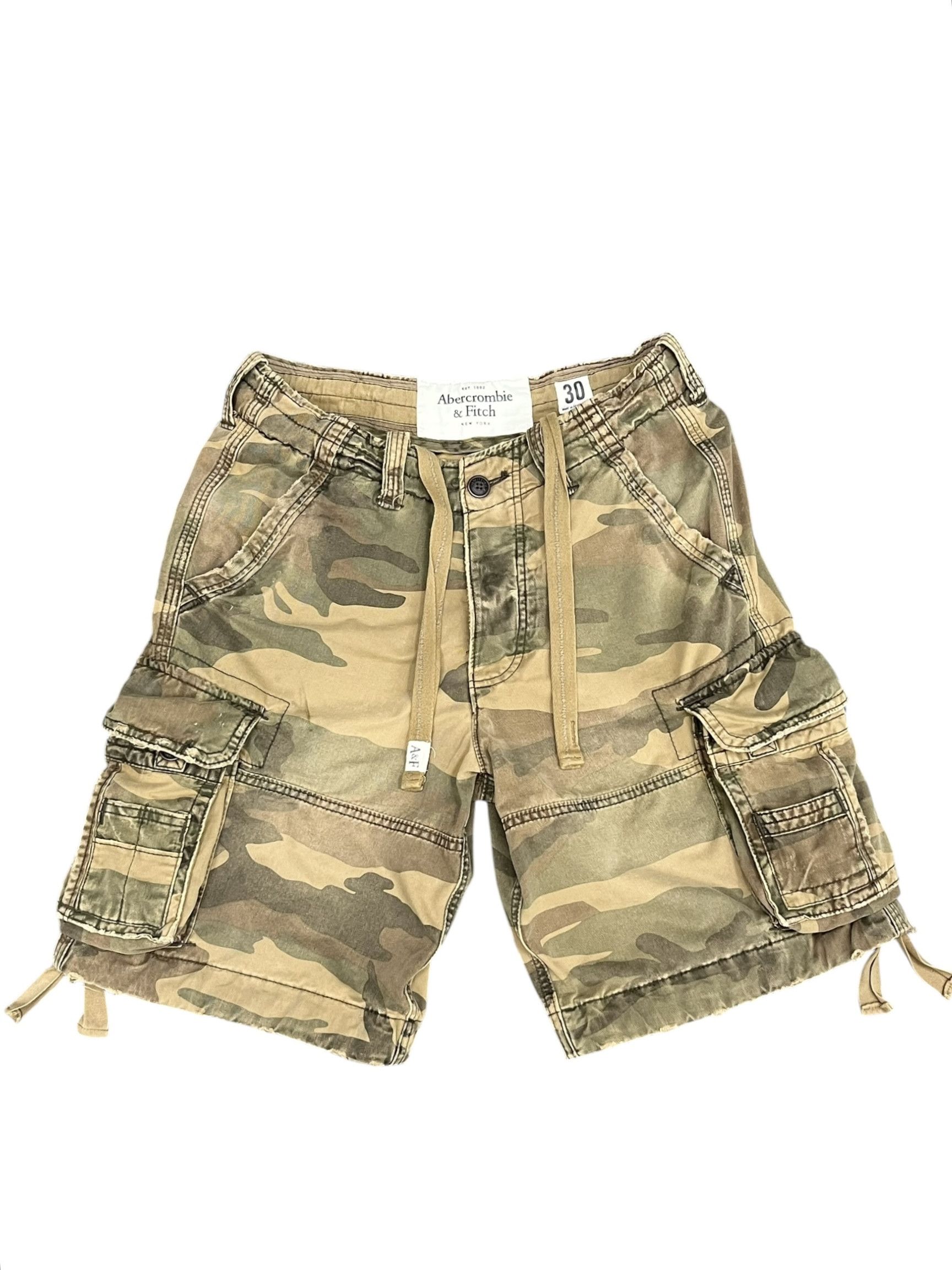 Abercrombie & Fitch Camo Cargo Shorts Multi Pocket Y2K