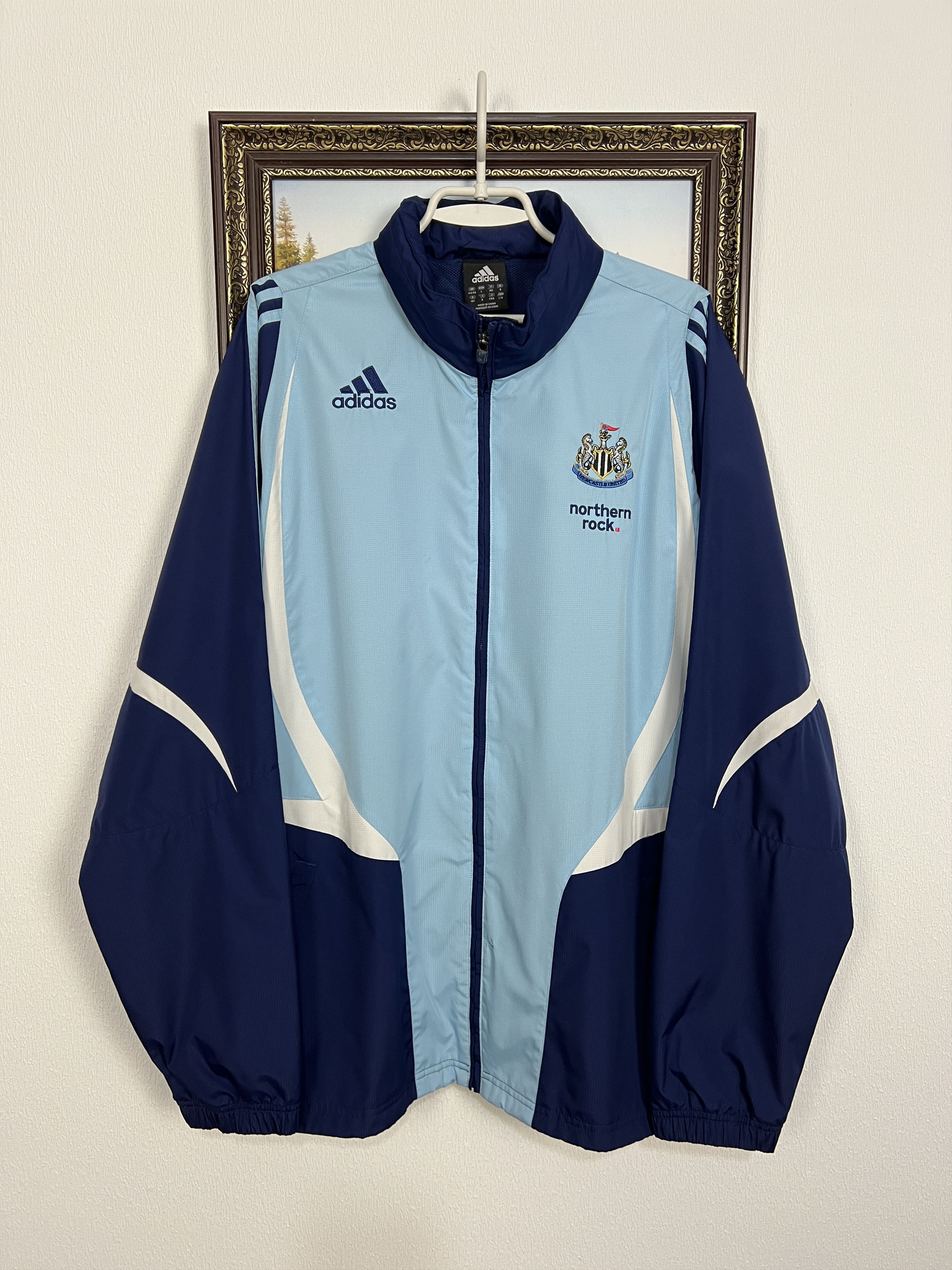 Adidas Newcastle United Football Jacket Soccer Track Top Zip Sz XL Size US XL / EU 56 / 4 - 1 Thumbnail