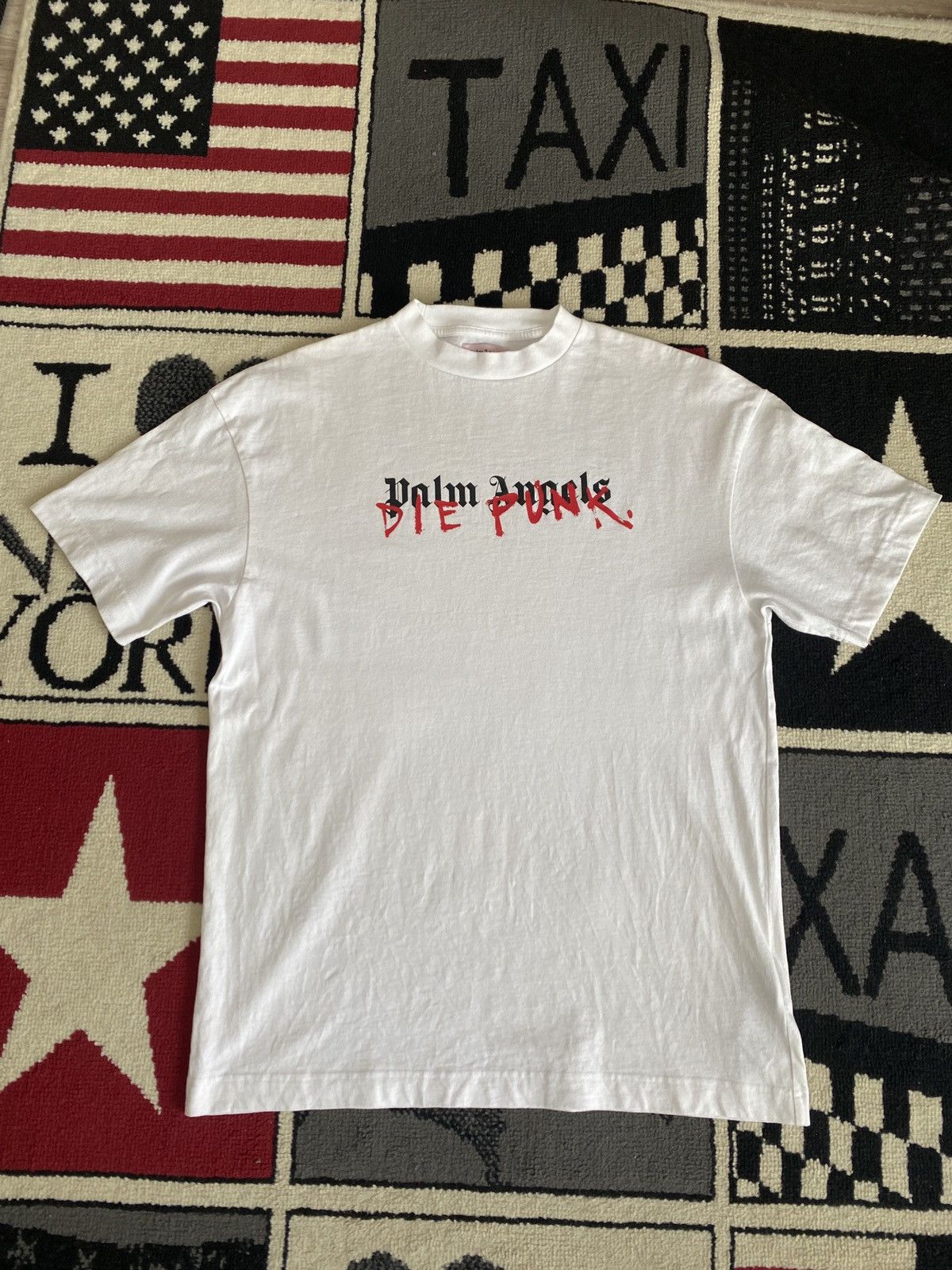 image of Palm Angels Playboi Carti White Tee, Men's (Size Large)